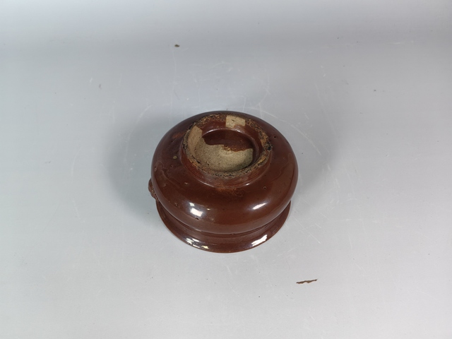 古玩陶瓷清中紫金釉獸耳羅漢爐真品鑒賞圖