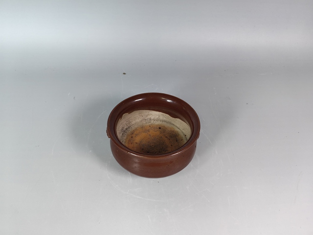 古玩陶瓷清中紫金釉獸耳羅漢爐真品鑒賞圖