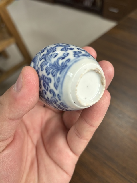 古玩陶瓷青花纏枝蓮紋鼻煙壺拍賣，當前價格3500元