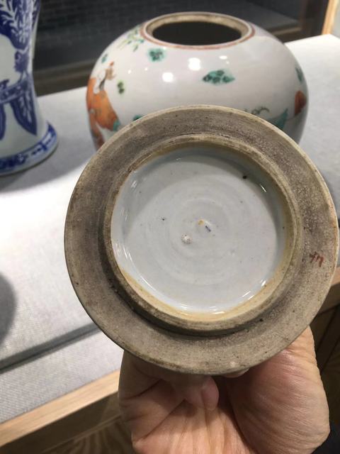 古玩陶瓷粉彩人物故事紋西瓜罐真品鑒賞圖