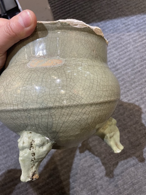 古玩陶瓷 青釉香爐標(biāo)本真品鑒賞圖