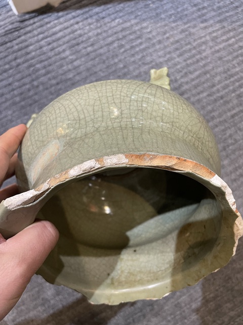 古玩陶瓷 青釉香爐標(biāo)本真品鑒賞圖