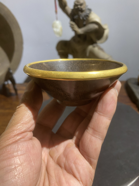 古玩陶瓷建窯芝麻釉茶盞拍賣，當(dāng)前價格376元