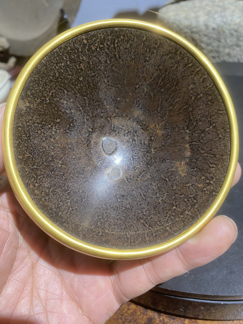 古玩陶瓷建窯芝麻釉茶盞拍賣，當(dāng)前價格376元