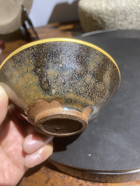 古玩陶瓷建窯芝麻釉茶盞拍賣，當(dāng)前價格376元