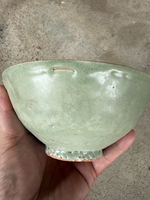 古玩陶瓷龍泉青瓷茶碗真品鑒賞圖