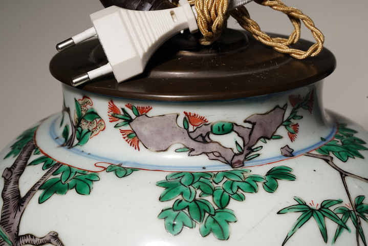 古玩陶瓷花鳥紋五彩將軍罐真品鑒賞圖