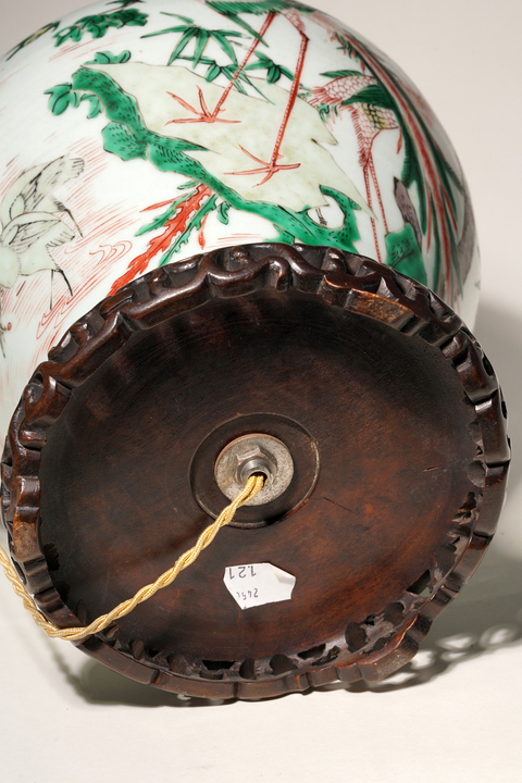 古玩陶瓷花鳥紋五彩將軍罐真品鑒賞圖