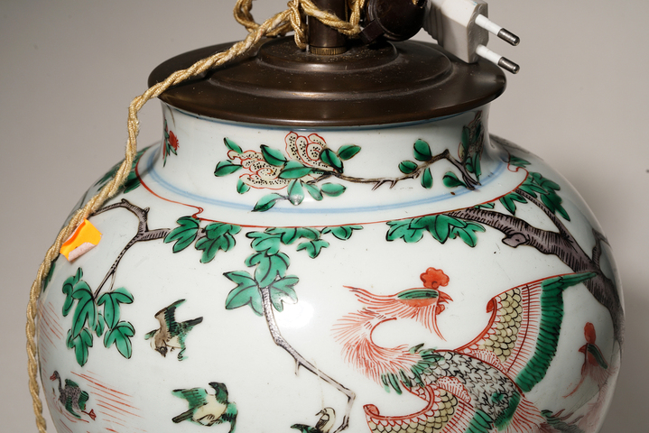 古玩陶瓷花鳥紋五彩將軍罐真品鑒賞圖