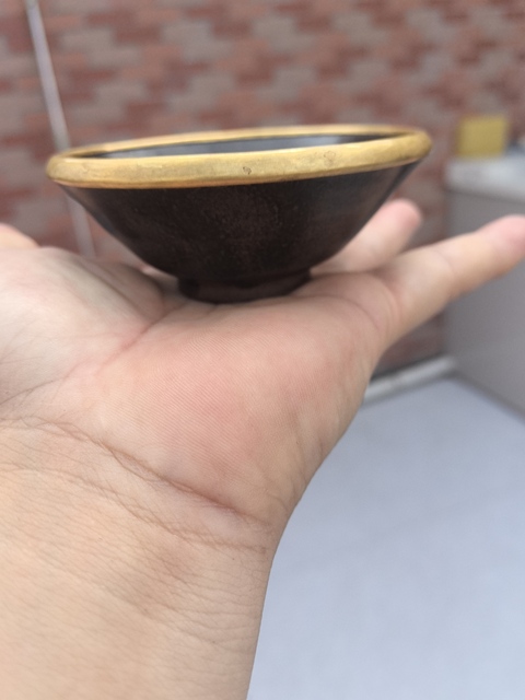 古玩陶瓷建窯芝麻釉茶盞拍賣，當(dāng)前價格376元