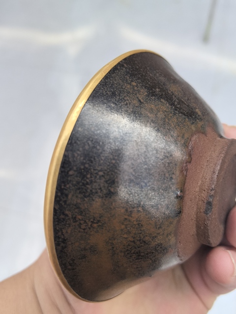 古玩陶瓷建窯芝麻釉茶盞拍賣，當(dāng)前價格376元