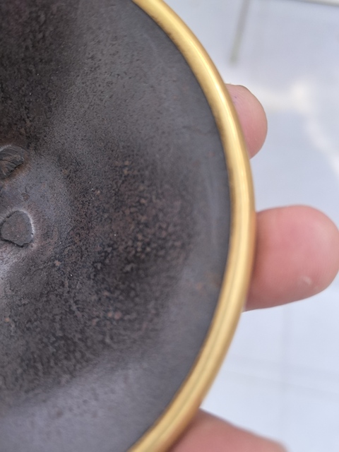 古玩陶瓷建窯芝麻釉茶盞拍賣，當(dāng)前價格376元