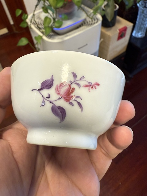 古玩陶瓷廣琺瑯花卉紋杯真品鑒賞圖