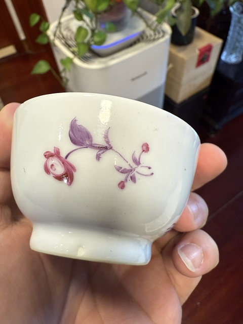 古玩陶瓷廣琺瑯花卉紋杯真品鑒賞圖