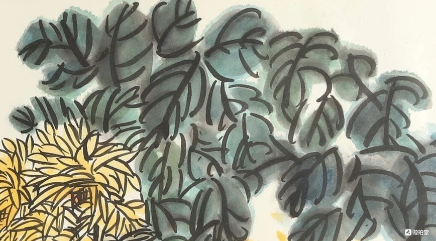 古玩字畫菊真品鑒賞圖