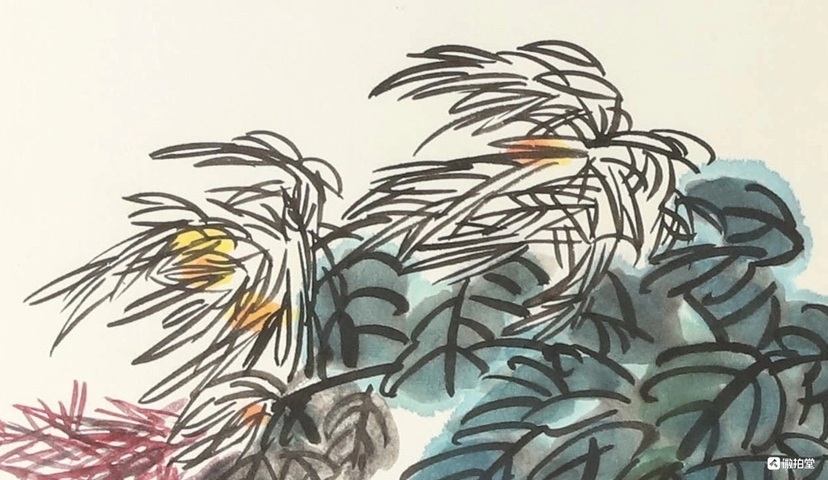 古玩字畫菊真品鑒賞圖