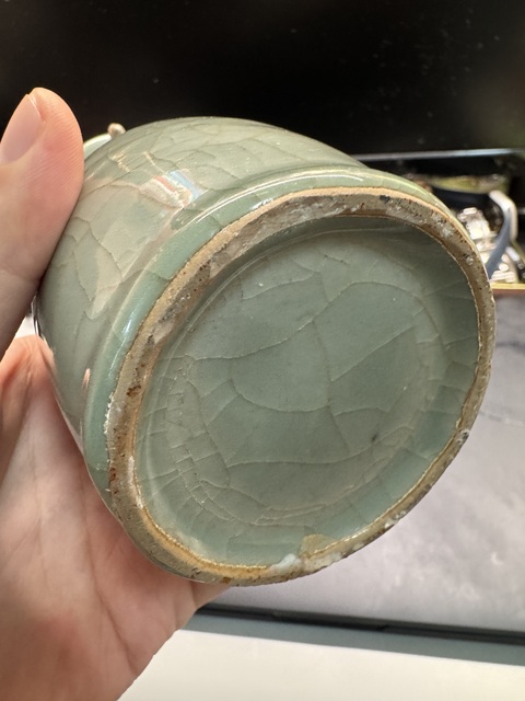 古玩陶瓷龍泉瓶真品鑒賞圖