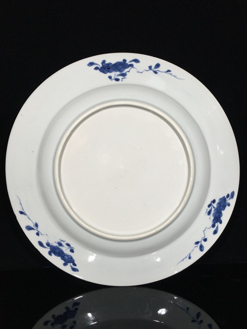 古玩陶瓷提籃青花盤真品鑒賞圖