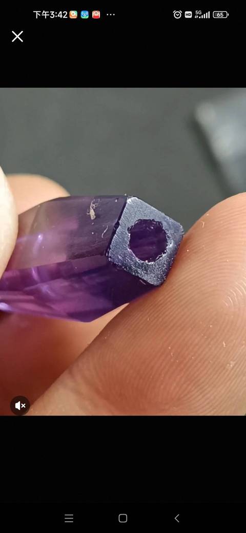 古玩玉器仿古水晶多愣珠真品鑒賞圖