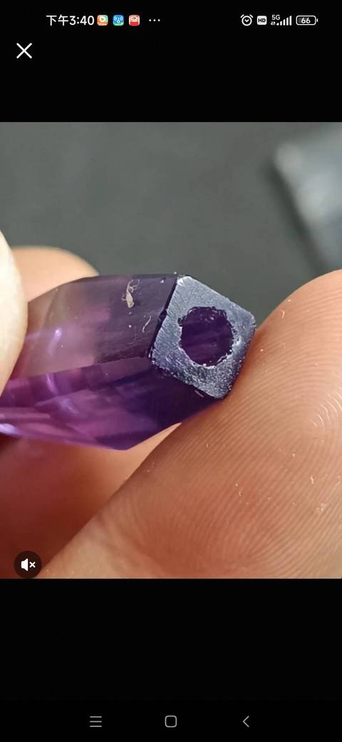 古玩玉器仿古水晶多愣珠真品鑒賞圖