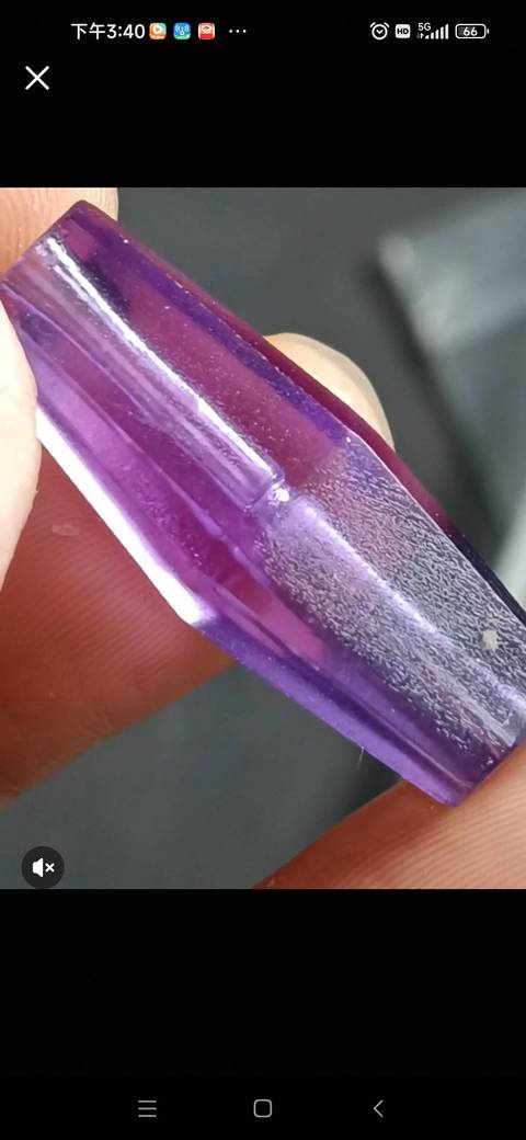 古玩玉器仿古水晶多愣珠真品鑒賞圖