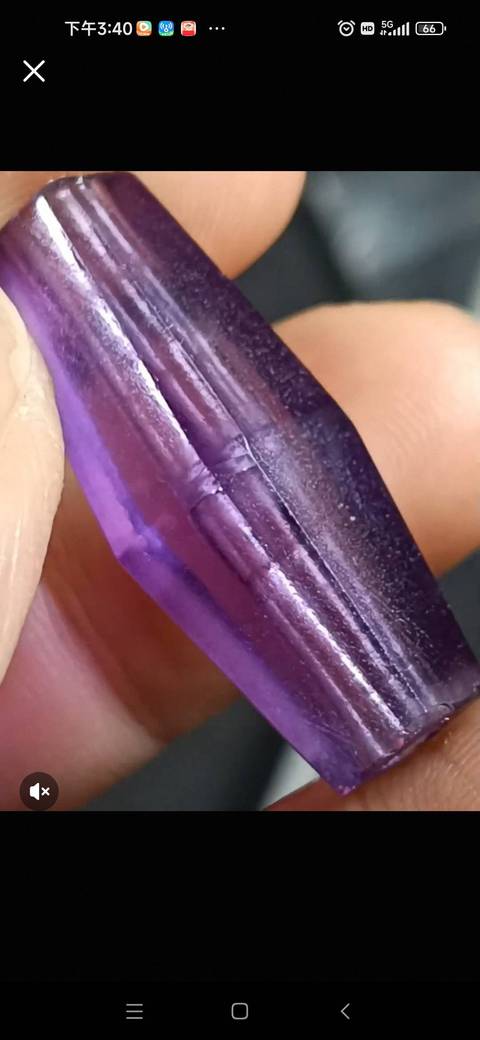 古玩玉器仿古水晶多愣珠真品鑒賞圖