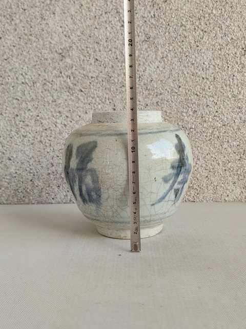 古玩陶瓷青花福壽雙全罐真品鑒賞圖