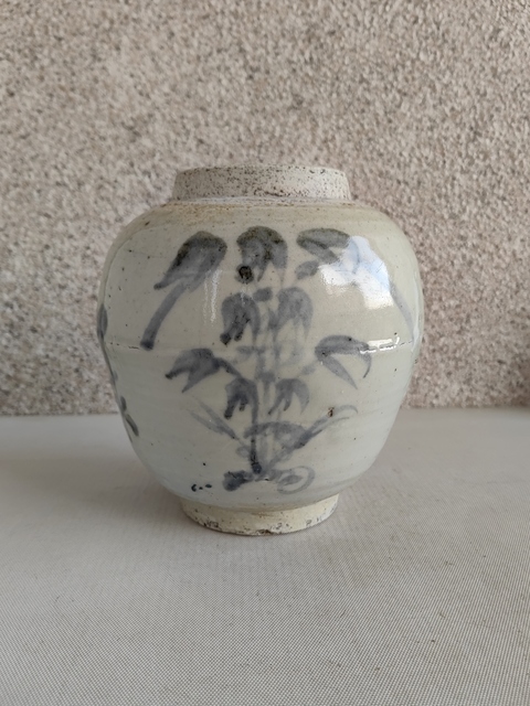 古玩陶瓷吉語紋青花罐拍賣，當前價格580元