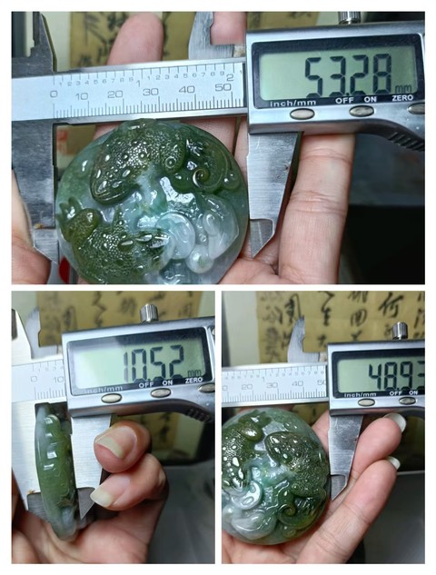 古玩玉器翡翠雕“金蟾掛牌”拍賣，當前價格500元