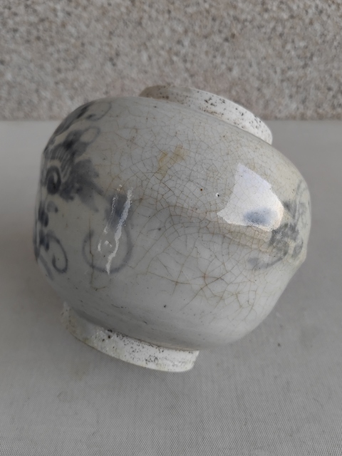 古玩陶瓷花卉紋青花罐拍賣，當前價格580元