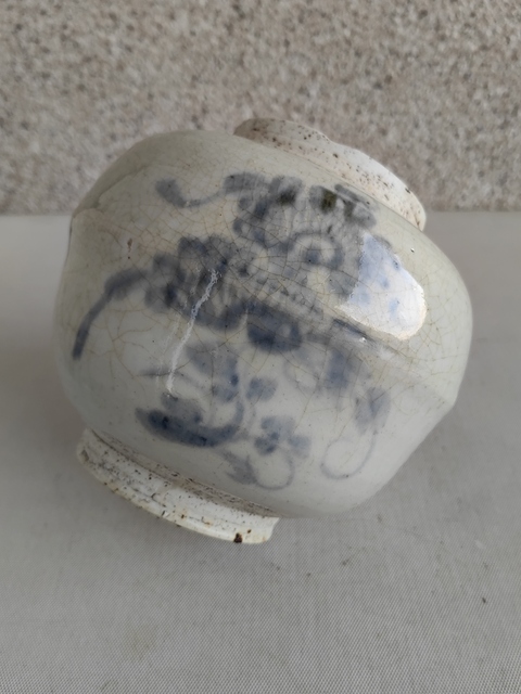 古玩陶瓷花卉紋青花罐拍賣，當前價格580元