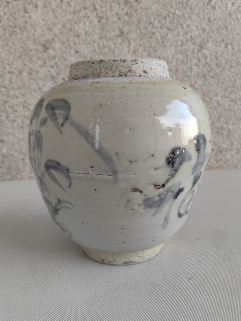 古玩陶瓷吉語紋青花罐拍賣，當前價格580元