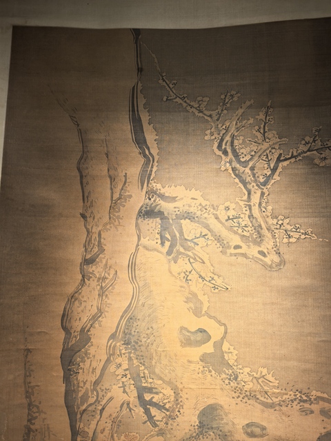 古玩字畫佚名絹本雪景梅雀圖立軸真品鑒賞圖