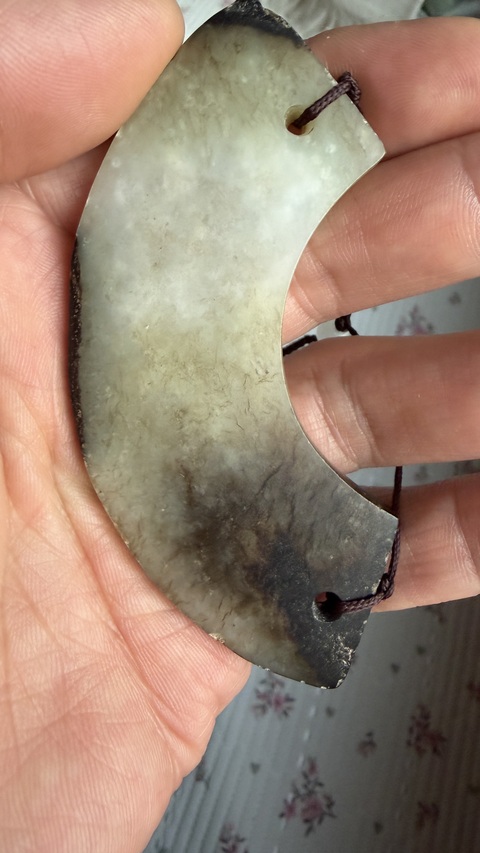 古玩玉器齊家玉璜真品鑒賞圖