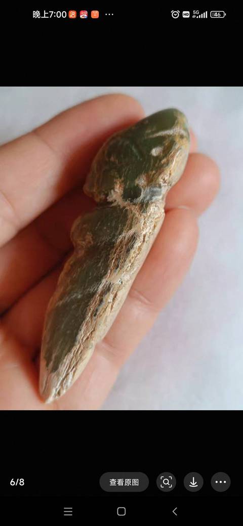 古玩玉器仿文化期人物題材把件真品鑒賞圖