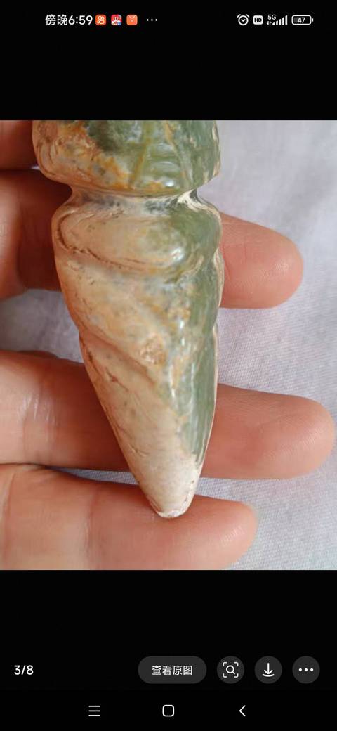 古玩玉器仿文化期人物題材把件真品鑒賞圖