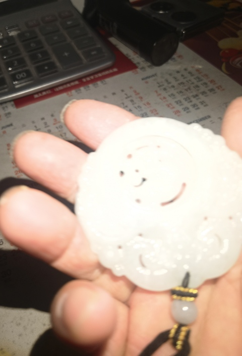 古玩玉器天然翡翠雕“轉芯佩”真品鑒賞圖