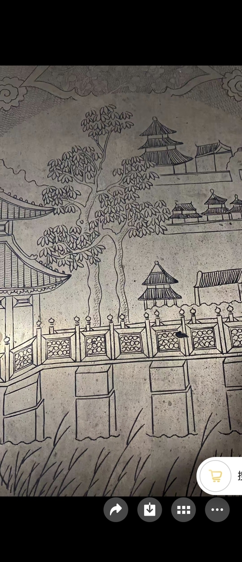 古玩銅器銅盤真品鑒賞圖