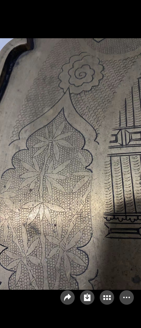 古玩銅器銅盤真品鑒賞圖