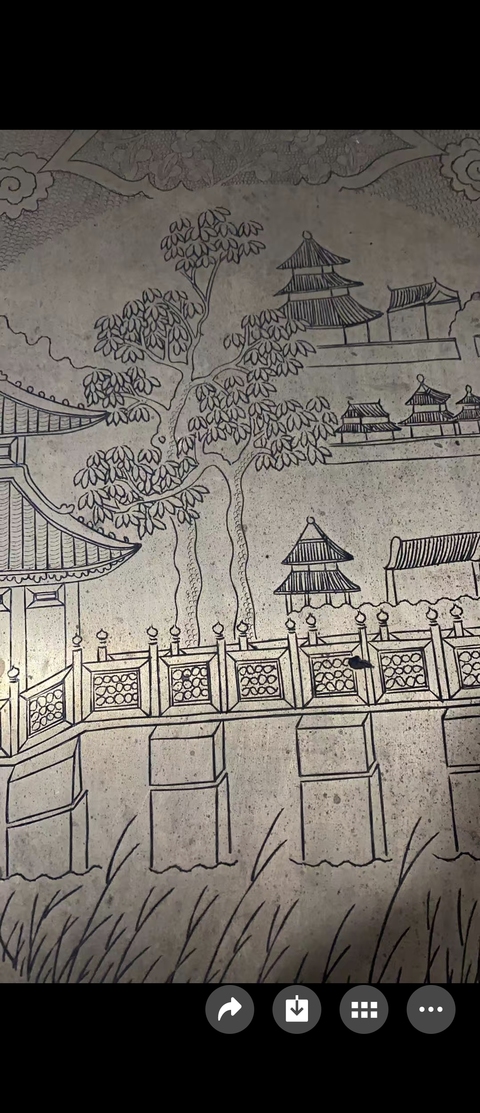 古玩銅器銅盤真品鑒賞圖