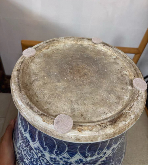 古玩陶瓷清康熙 青花纏枝蓮將軍罐真品鑒賞圖