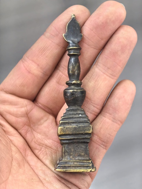 古玩銅器銅佛塔頂真品鑒賞圖