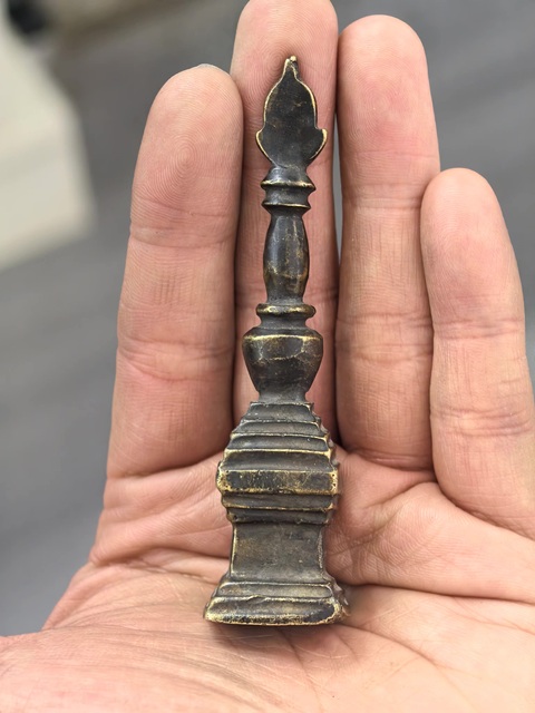 古玩銅器銅佛塔頂真品鑒賞圖