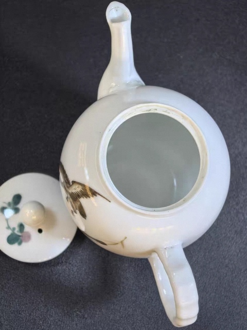 古玩陶瓷花鳥紋執壺真品鑒賞圖