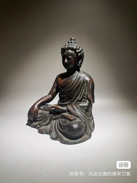 古玩銅器銅釋迦摩尼真品鑒賞圖