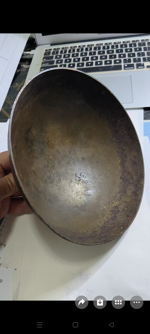 古玩銅器銅碗真品鑒賞圖