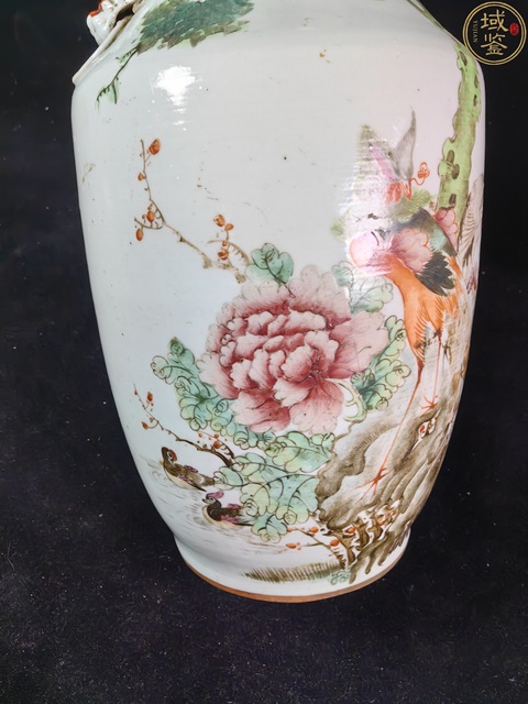 古玩陶瓷五倫圖雙鋪首撇口瓶真品鑒賞圖