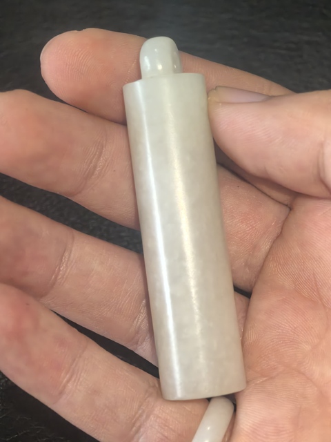 古玩玉器和田玉雕“素紋翎管”真品鑒賞圖