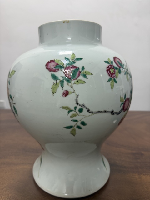 古玩陶瓷花鳥紋粉彩將軍罐真品鑒賞圖