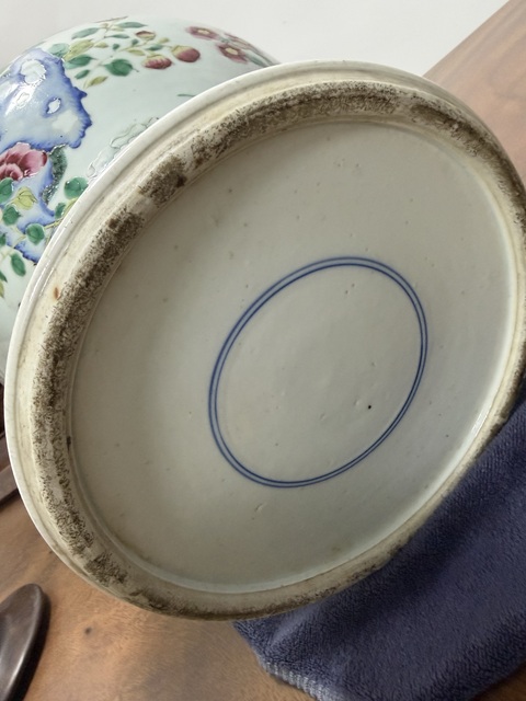 古玩陶瓷花鳥紋粉彩將軍罐真品鑒賞圖